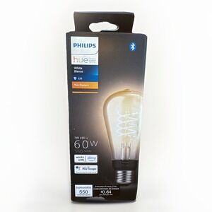 Philips Hue Filament ST19 Bluetooth 60W Equivalent Smart LED Bulb - White